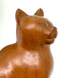 Hand-carved Folk Doll Chair Plus Hand-carved Cat Inhabitant (Signed + Repaired Tail)