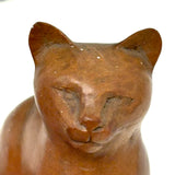 Hand-carved Folk Doll Chair Plus Hand-carved Cat Inhabitant (Signed + Repaired Tail)