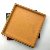 Beautiful Antique German Enamel Painted Mosaic Blocks Set in Original Box