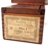 Set of Three Antique Milton Bradley Froebel Kindergarten Boxes (Boxes Only))