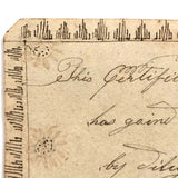 Mary Webster's 1826 Hand-drawn Head-of-Her-Class Reward of Merit