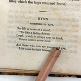 Book as Object: Unusual Marbled Hymnal Score Covers, 1848 Copy of Uncle William and His Nephews