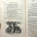 Book as Object: Unusual Marbled Hymnal Score Covers, 1848 Copy of Uncle William and His Nephews