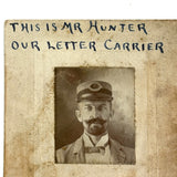 Mr Hunter, Our Letter Carrier, 1900, Mounted, Annotated Portrait Photo