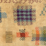 Charming, Very Colorful Antique Darning + Alphabet Sampler