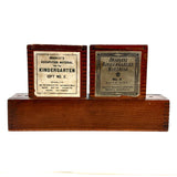 Set of Three Antique Milton Bradley Froebel Kindergarten Boxes (Boxes Only))