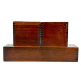 Set of Three Antique Milton Bradley Froebel Kindergarten Boxes (Boxes Only))