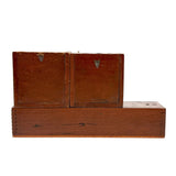 Set of Three Antique Milton Bradley Froebel Kindergarten Boxes (Boxes Only))