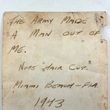 The Army Made a Man Out of Me, Much Handled 1943 Miami Beach Beefcake Snapshot