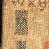 Charming, Very Colorful Antique Darning + Alphabet Sampler