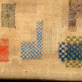 Charming, Very Colorful Antique Darning + Alphabet Sampler