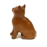 Hand-carved Folk Doll Chair Plus Hand-carved Cat Inhabitant (Signed + Repaired Tail)