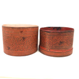 Another Beautiful Antique Burmese Lacquer Betel Box with Two Interior Trays