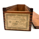 Set of Three Antique Milton Bradley Froebel Kindergarten Boxes (Boxes Only))