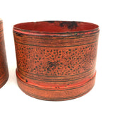 Another Beautiful Antique Burmese Lacquer Betel Box with Two Interior Trays