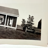 Crooked House with Leaning Ladies on the Porch, Great Old Snapshot Photo