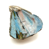 19th Century Folk Art Painted (Extra Large) Oyster Shell with Sailboats, Lighthouse and Dutch Flag