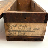Highly Empathetic Old Homemade Wooden Box with Curious Joints and Many Drill Holes