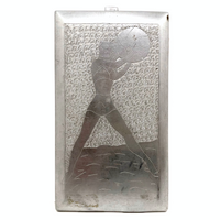 Trench Art Engraved Aluminum Case with Nudes Inside