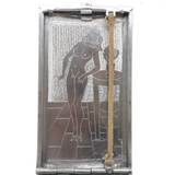 Trench Art Engraved Aluminum Case with Nudes Inside