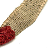 Charming Antique Hoof Shaped Bone Knitting Needle Guards on Ribbon, aka "Trotters"