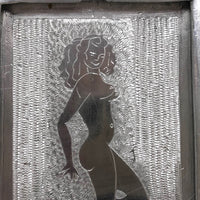 Trench Art Engraved Aluminum Case with Nudes Inside