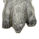 Essentialist and Also Highly Empathic Flat on its Belly Inuit Stone Carved Polar Bear