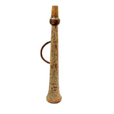 Wonderful Antique Wooden Horn in Original Paint with Bentwood Handle --Loud!