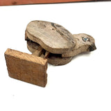 Rooster, Hen, Chick: Sweet Old Wooden Folk Art Bobbing Head Birds with Rail Base