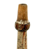 Wonderful Antique Wooden Horn in Original Paint with Bentwood Handle --Loud!