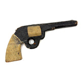 Chunky Vintage Homemade Wooden Revolver in Crusty Paint