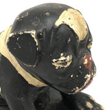 Dinged But Excellent Old Painted Chalkware Spotted Bulldog