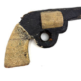 Chunky Vintage Homemade Wooden Revolver in Crusty Paint
