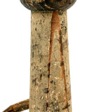 Wonderful Antique Wooden Horn in Original Paint with Bentwood Handle --Loud!