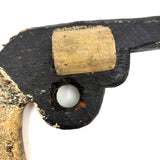 Chunky Vintage Homemade Wooden Revolver in Crusty Paint