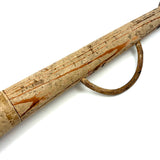 Wonderful Antique Wooden Horn in Original Paint with Bentwood Handle --Loud!