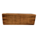 Highly Empathetic Old Homemade Wooden Box with Curious Joints and Many Drill Holes