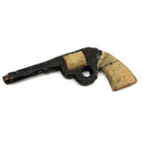 Chunky Vintage Homemade Wooden Revolver in Crusty Paint