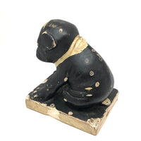 Dinged But Excellent Old Painted Chalkware Spotted Bulldog
