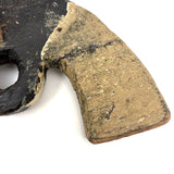 Chunky Vintage Homemade Wooden Revolver in Crusty Paint