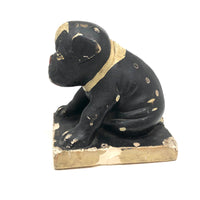 Dinged But Excellent Old Painted Chalkware Spotted Bulldog
