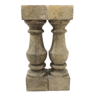 Satisfying (and Infinitely Useful) Pair of Turned Columns in Old White Paint