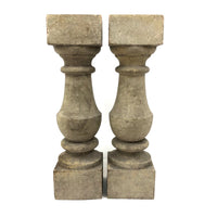 Satisfying (and Infinitely Useful) Pair of Turned Columns in Old White Paint