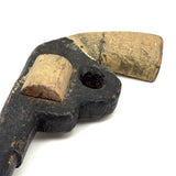 Chunky Vintage Homemade Wooden Revolver in Crusty Paint