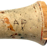 Wonderful Antique Wooden Horn in Original Paint with Bentwood Handle --Loud!