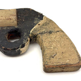 Chunky Vintage Homemade Wooden Revolver in Crusty Paint