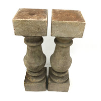 Satisfying (and Infinitely Useful) Pair of Turned Columns in Old White Paint