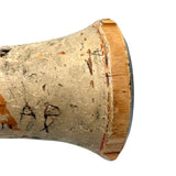 Wonderful Antique Wooden Horn in Original Paint with Bentwood Handle --Loud!