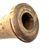 Wonderful Antique Wooden Horn in Original Paint with Bentwood Handle --Loud!