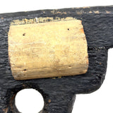 Chunky Vintage Homemade Wooden Revolver in Crusty Paint